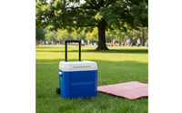 Wheeled Insulated Container Keeps Food Fresh Insulated Chiller Chest Easy to Move Portable Ice Chest for Outdoor Fishing, Car Travel