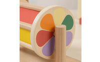 Child-Centered-Style Tabletop Sensory Drum Wooden Textile Drum Toy Early-Learning for Babies 4-12 Months
