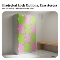 Long-Lasting ABS Plastic Locker Anti Waterproof Changing Room Cabinet Rust Resistant Gym Design Locker Lockable Doors for Employees, Students, Swimming Pool, Spa, Public Bathroom