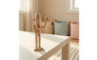Unfinished Wooden Puppet Paintable Decorative Puppet Movable Wooden Ornament Minimalist for Crafters, Hobbyists