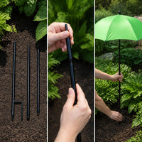 Outdoor Garden Plant Sunshade Umbrella with Shepherd Hook Ground Stake, Waterproof UV Protection Windproof