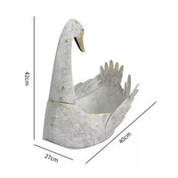 Swan Garden Statue Planter Indoor Outdoor Home Decor Weather-Resistant for Patio