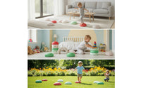 7 Pieces Non-Slip Stepping Stones with Textured Finish Lightweight Balance Stepping Stones Colorful Sensory Toy Safe for Toddlers