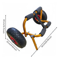 Inflatable Boat Trailer Wheel Portable Heavy-Duty Canoe Trailer Construction Water Outdoor Equipment for Beach, Dock