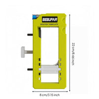 Adjustable Clamping Door Hinge Router Template Measurement Markings Door Hinge Mortise Jig Aluminum Alloy Home Improvement Tool Precision Cutting