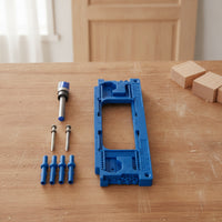 Door Hinge Template with Router Bit Adjustable Door Hinge Router Template Precision for Woodworkers, Hobbyists
