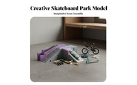 Combinable Ramps Fingerboard Skate Park Kit Long-Lasting Fingerboard Ramp Kit Easy to Assemble for Teens, Beginners, Tabletop, Desk