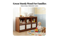 Large Capacity kids' Toy Storage Cubby Child-Friendly Design Cubby Bookcase with Bins Sturdy Construction Playroom Shelf Long-Lasting for Toddlers, Families, Parents, Nursery, Bedroom, Living Room
