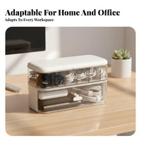 Partitisingled Wire Container Transparent Design Partitisingled Utility Case for Home