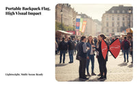 Portable Backpack Flag Patented Design Butterfly Flap Banner Interchangeable Banners Walking Banner Wind Resistant for Event Personnel, Promoters, Advertisers, Outdoor Events, Street Advertising S, Trade Exhibition S, Exhibitions