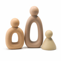 3 Pieces Resin Family Figurines Sculptural Decorative Highlight Sculpture Contemporary Abstract Figurines for Art Lovers, Bookshelf, Tabletop