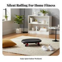 Silent Wheels 4-Wheel Ab Roller Disc Anti-Slip Surface Ab Roller Disc Floor-Friendly 4 Wheel Core Slider Compact Design for Home Gym