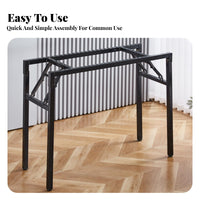 Foldable Design Folding Trestle Leg coil-assistedLoaded Mechanism Table Frame Space-Saving Desk base automaticLocking for Office Managers, Homeowners, DIY hobbyists, Conference Room, Study, Home, Workshop