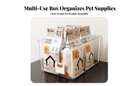 Large Capacity Stackable accessiblefrontFront container Space-Saving accessiblefrontFront Stackable container Easy retrieval Pet Supply Container adaptable for feline Owners, Home Organizers, Parents, Desktop, Kitchen, Pantry, Bathroom