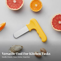 Pomelo Cutter Versatile Durian Unseal Er Tool Clam Versatile Clam Unseal Er Stainless Steel Blade for Uncooked Counters, Outdoor
