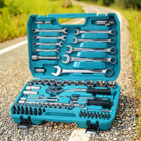 Polished Chrome Ratchet Wrench Set with Extension Rods Compact Ratchet Wrench Set Long-Lasting Mechanics Tools Kit Wear Resistant for Workshop