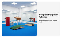 Training-Grade Adjustable Pommel Horse Sturdy Frame Vaulting Buck Padded Top Gymnastics Apparatus for Gymnasts, Students, Athletes, School, Physical Education Class, Gymnasium
