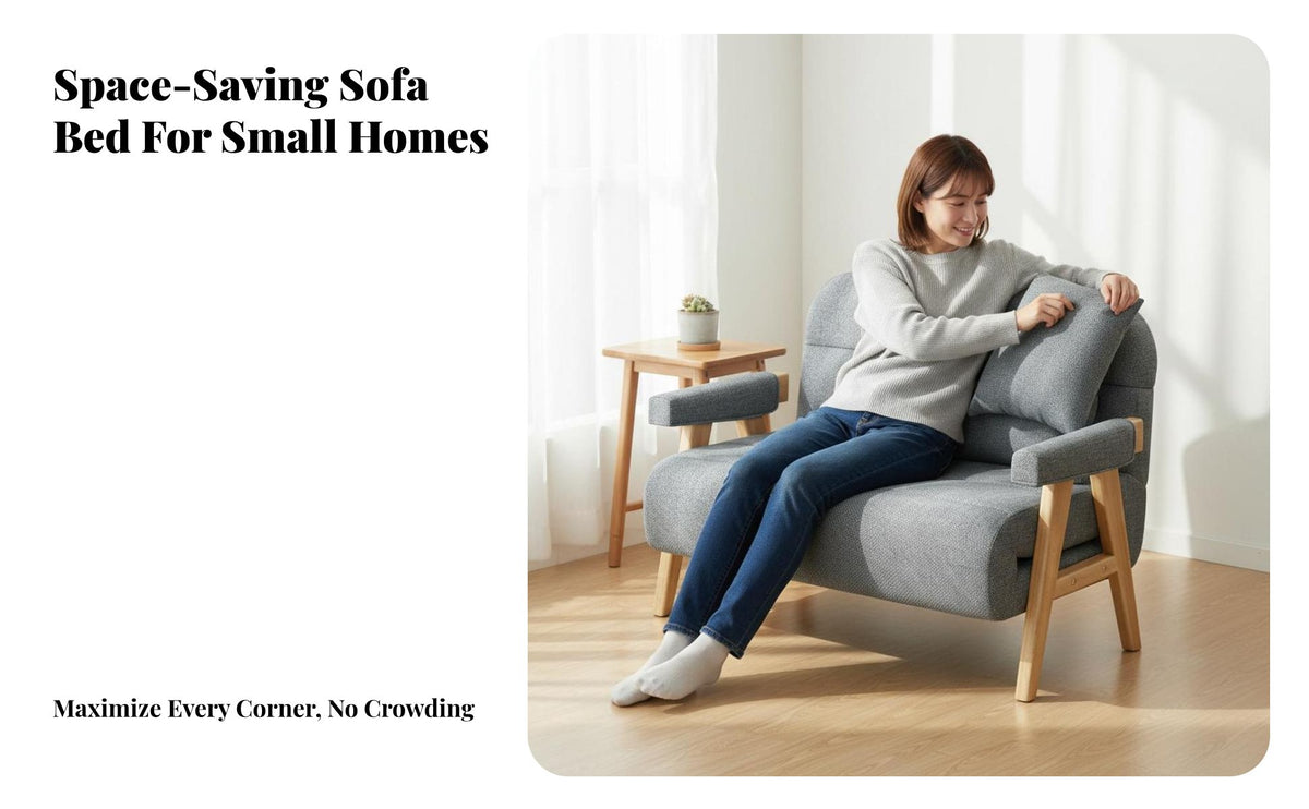 Double-UseUse changeableable Armchair Bed Multi-Functional Fold-foldable Armchair Bed Space-Saving Design Sleeper Chair Extendable for Single Adults, Apartment Dwellers, homeowners, Small areas, Living Room, Home Office, Bedroom