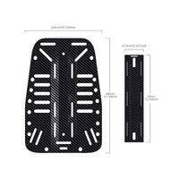 Carbon Fiber Diving Backplate High Strength Scuba BCD Backplate Single/Double Tank Compatible