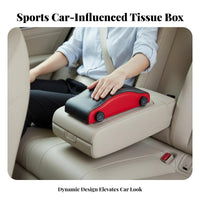 Luxury Feel Car Tissue Holder Easy Reach Armrest Tissue Container Effortless Dispensing for Children, Center Console, Back Seat, Dashboard