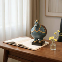 Decorative Horse Figurine Textured Horse Figurine with Base Elegant Sculpture for Art Collectors, Entryway Console