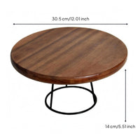 Walnut Pizza Board Wood Grain Pizza Display Stand Smooth Food Service Equipment