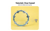 Handheld Design Double-Jingle Tambourine Educational Double-Row Tambourine Loud and Crisp Sound Percussion Instrument Easy to Play for Musicians, Beginners, Band Performance, Music Class, Live Performances, Home Practice