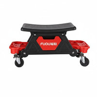Heavy-Duty Steel Construction Car Detailing Rolling Stool 360-Degree Swivel Casters Auto Detailing Stool Easy Glide Movement for Mechanics