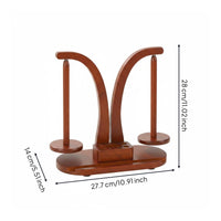 Double-Post-Post Two-axisAxis Yarn Holder Curved Frame Bamboo Yarn Holder Natural Wood Grain Polished Finish