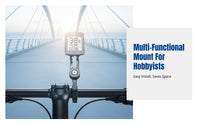 Adjustable Aluminum Alloy Bike Computer Mount for Outdoor Trails, Multi-Function Camera & Light Accessory