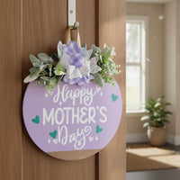 Ready to Hang Lavender Seasonal Welcome Plaque Sturdy Wood Farmhouse Door Decor 3D Layered Design Joyful Seasonal Door Sign Fade Resistant for Entryway, Porch