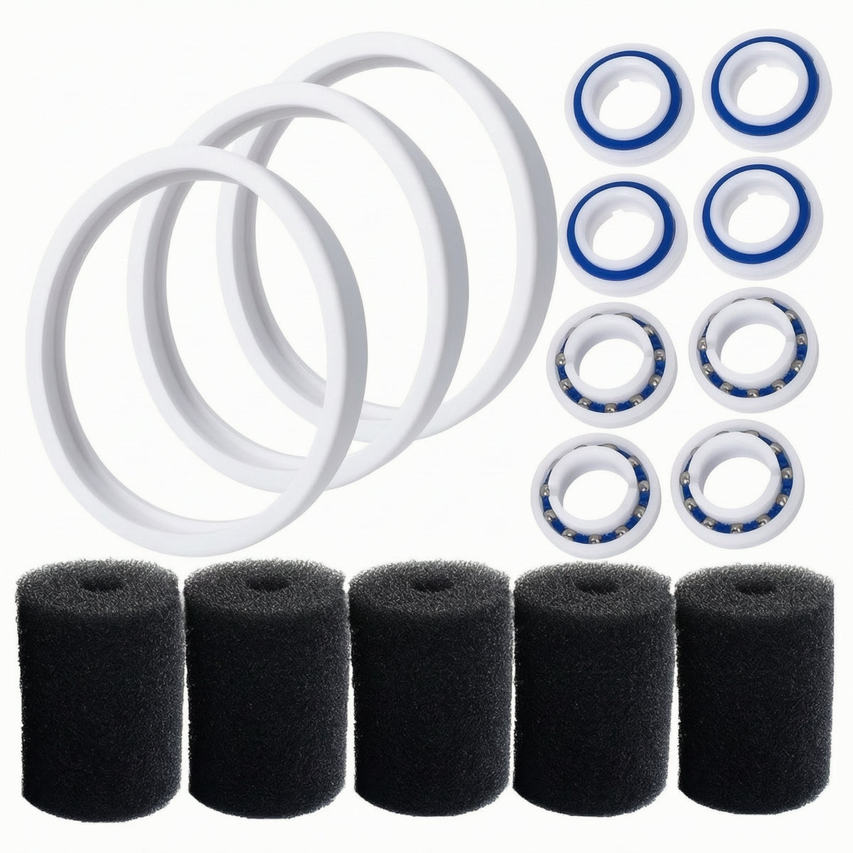 Replacement Pool Cleaner Parts with Tires and Bearings Complete Pool Cleaner Tune-up Kit Allall-Encompassing Comprehensive