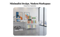 Stable Structure Multi-Tier Bookshelf Multifunctional Floor Standing Book Rack Large Capacity Simple Book Storage Shelf Space Saving for from Ice Workers, Apartment Dwellers, Study Room, Bedroom, Entryway, Bathroom