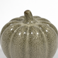 Flower Vase with Pumpkin Shaped Glazed Finish for Halloween Decor, Compact Ceramic for Tabletop Display, Living Room Ornament