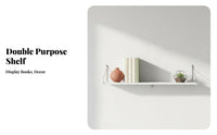 No-Drill Installation Single Floating shelf Space-Saving Wall Shelf Multi-Purpose Display Rack Strong Load-Bearing for Homeowners, Interior Decorators, Living Room, Bedroom, Bathroom, Entryway