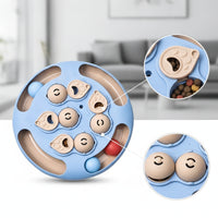 Interactive Puzzle Tray with Sliding Covers Mental Stimulation Feeding Tray with Sliding Covers Compact Food Puzzle Sturdy for Cats, Young Dogs