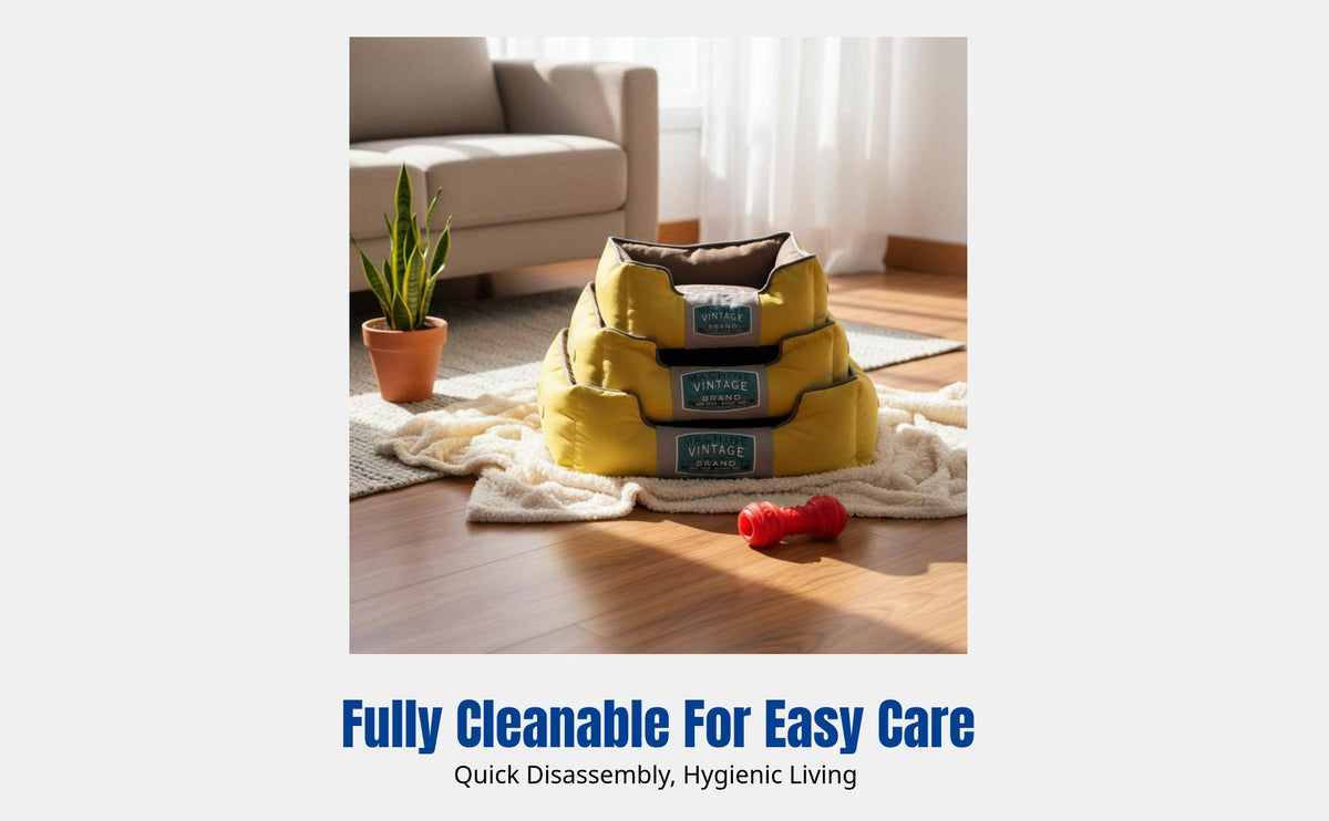 padded rimed Pet Sofa Fully crestable padded rimed Dog Bed All Seasons Use Double-Sided pad for Home