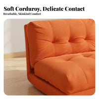 2-in-1 Design Foldable Floor Sofa Bed Minimalist design Adjustable Floor Lounger Space-Saving Lounge Chair Thickly Padded for Apartment Dwellers, Students, Young Adults, Bedroom, Balcony, Dorm Room, paleice