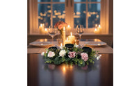 Blossom Candle Centerpiece Elegant Floral Candle Stand Maintenanceeffortless