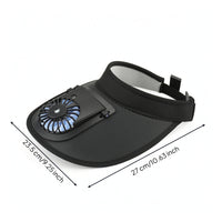 Fan Visor Cap Shielding Cap with Solar Fan Adjustable Handsbattery-Free for Outdoor Workers, Travel, Walking