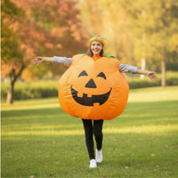 Pumpkin Costume Festive Jack Lantern Costume Playful Pumpkin Jumpsuit for Adults