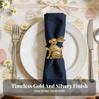Easter bunny Napkin Rings Buckle Holder Elegant Napkin Holder Festive Charm Bunny Serviette Buckle for Home Stylists, Families, Restaurants, Weddings