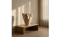 Ceramic Vase Asymmetrical Decorative Vase Artful Imperfection Vessel for Entryway