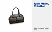 Retro Underarm Bag, PU Leather Shoulder Bag, Women's Travel Handbag, Vintage Bowler Purse