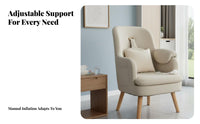 Electric Nursing Chair with Footrest Skin-Friendly Textile Maternity Armchair