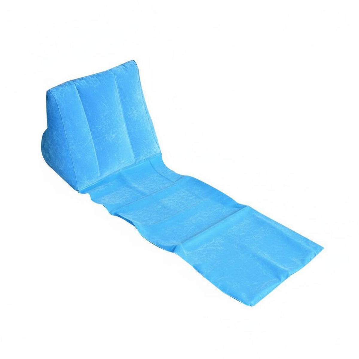 Inflatable Flocked Triangle Pillow Soft and Comfortable Inflatable Beach Backrest Flocked Air Mat Support for Travelers