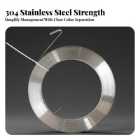 Stainless Steel Banding Strap Resistant Cable Bundling Metal Strap Stainless Steel Strapping Band for Electricians, Technicians, Outdoor Use
