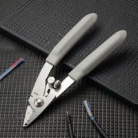Optical Fiber Serrated Jaws Hand Tool Brushed Metal