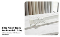 Aluminum Alloy Curtain Track Silent Glide Aluminum Curtain Rail Smooth Gliding Window Hardware for DIY Enthusiasts, Homeowners, Hotel, Office, Bedroom