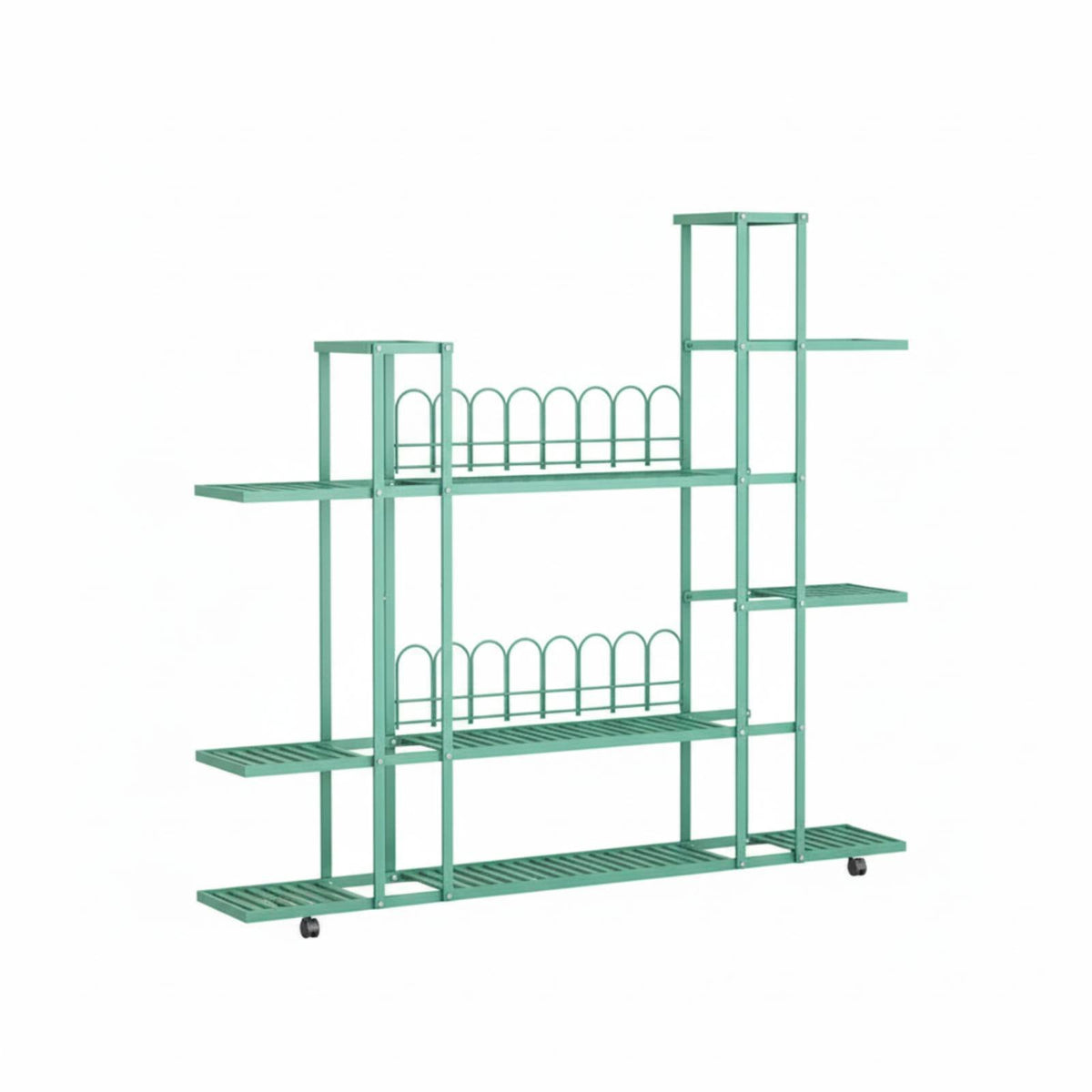 Floor-Standing Multi-Tier Flower Pot Holder Modern Minimalist design 5-Tier Rolling Plant Stand Stepped design Indoor Furnishing Space-Saving for Gardeners, Apartment Dwellers, Homeowners, Living Room, Balcony, Corner Spaces, Bedroom